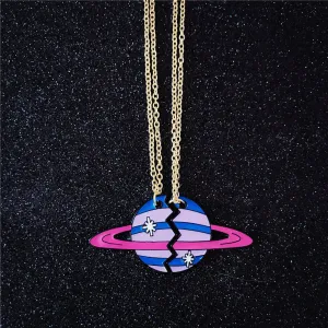 Couple Planet Necklace (two) KF9581