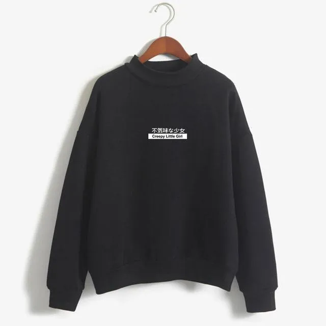 'Creepy Little Girl' Fleeced Sweatshirt
