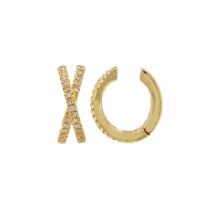 Criss Cross Diamond Ear Cuff