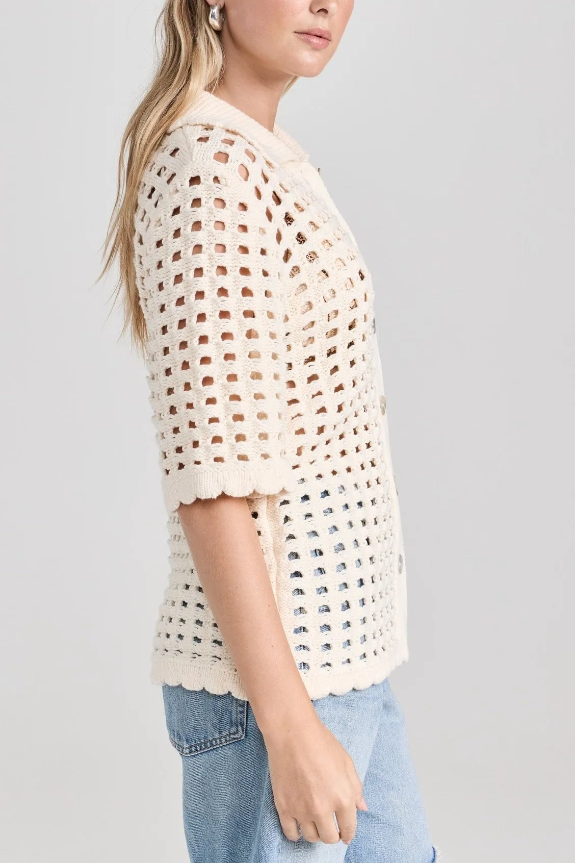 Crochet Button Shirt