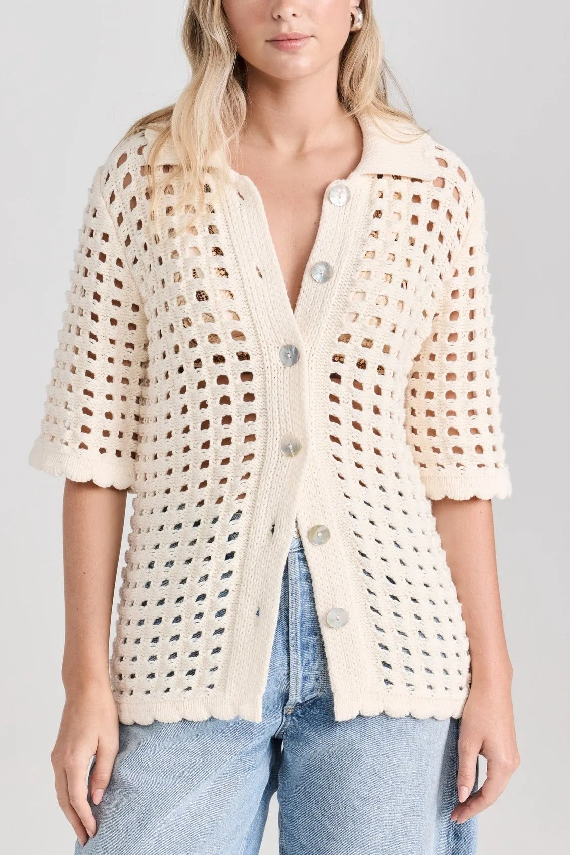 Crochet Button Shirt