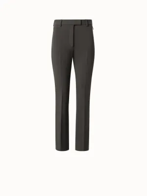 Cropped Tapered Lyocell Wool Stretch Pants