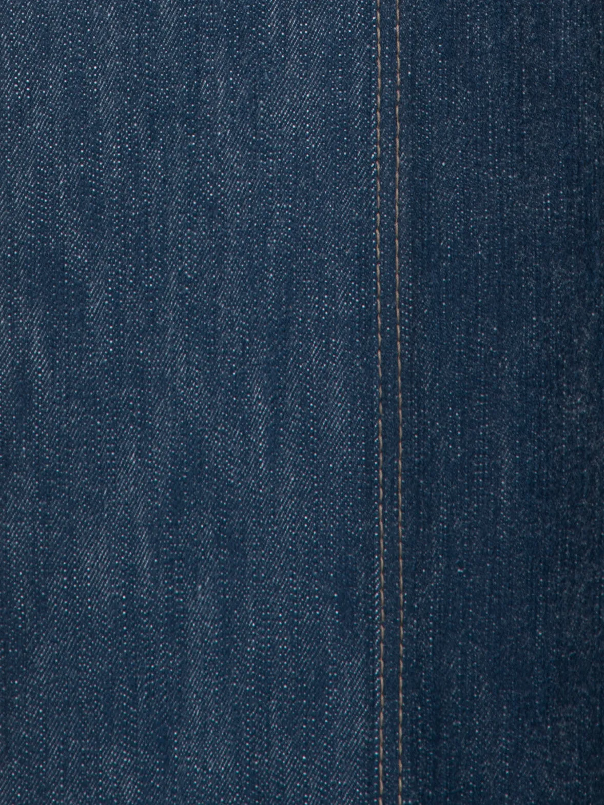 Cropped Wide Cotton Wool Denim Pants