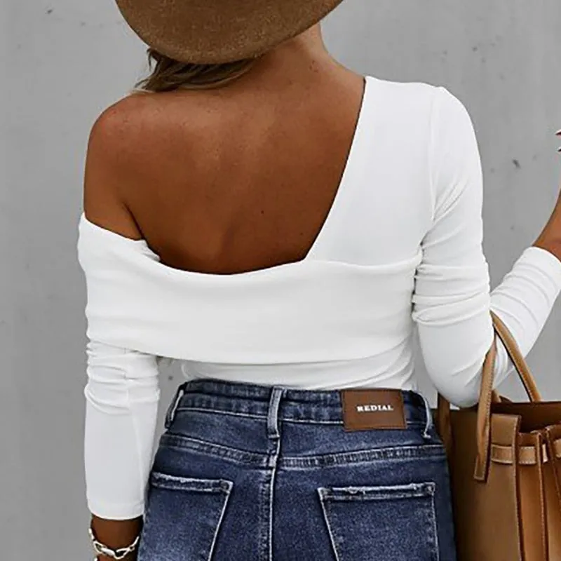 Cross V-Neck Autumn Long Sleeve Blouse