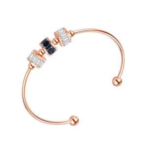 Crystal & 18K Rose Gold-Plated Coil Cuff