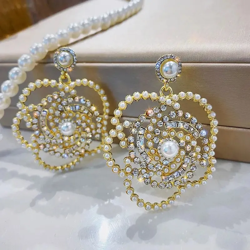 Crystal Camellia Arm Cuff Bracelets