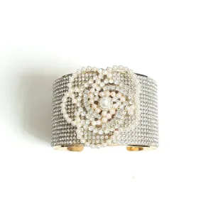 Crystal Camellia Arm Cuff Bracelets