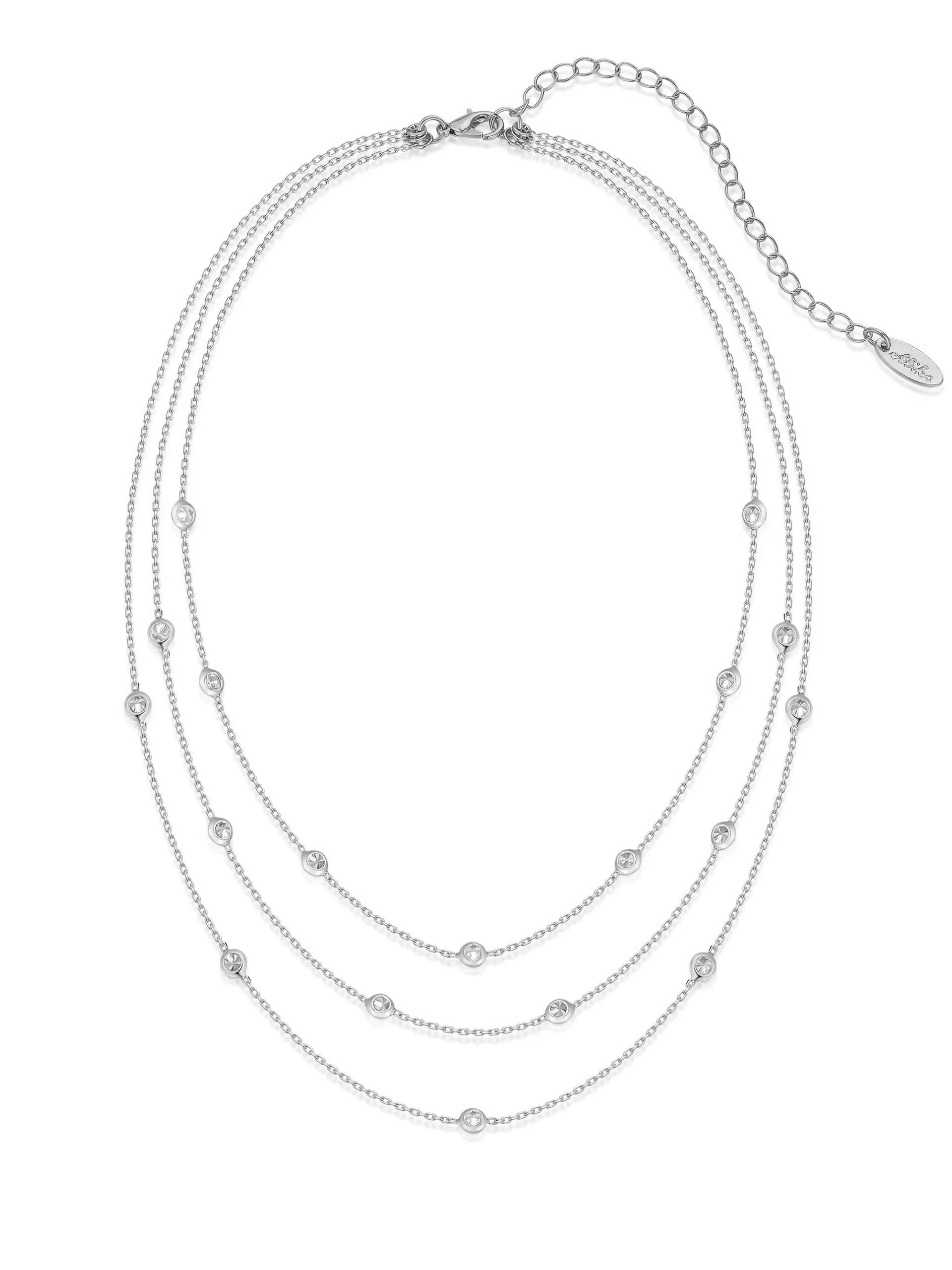 Crystal Dot Layered Necklace
