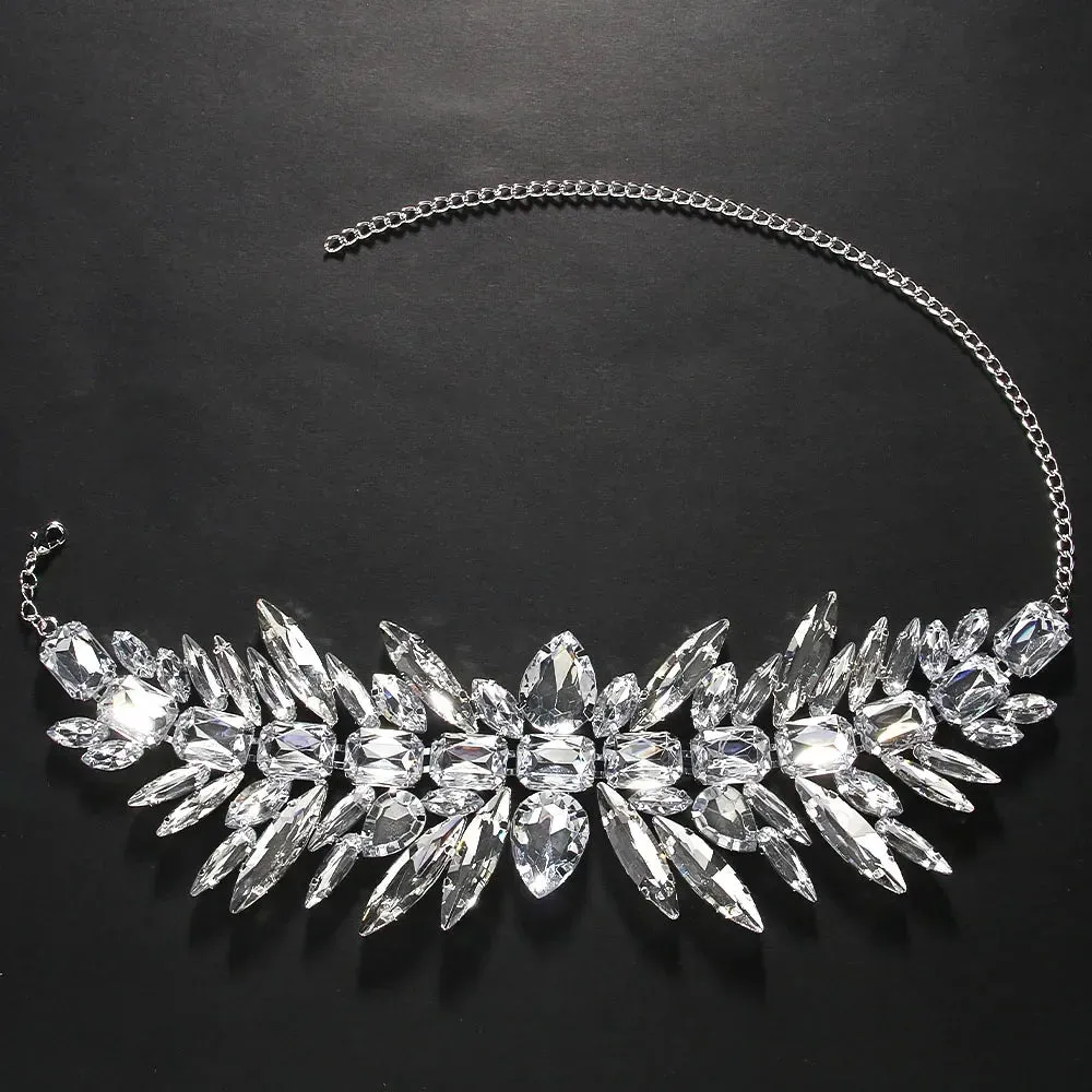 Crystal Geometric Choker Jewelry