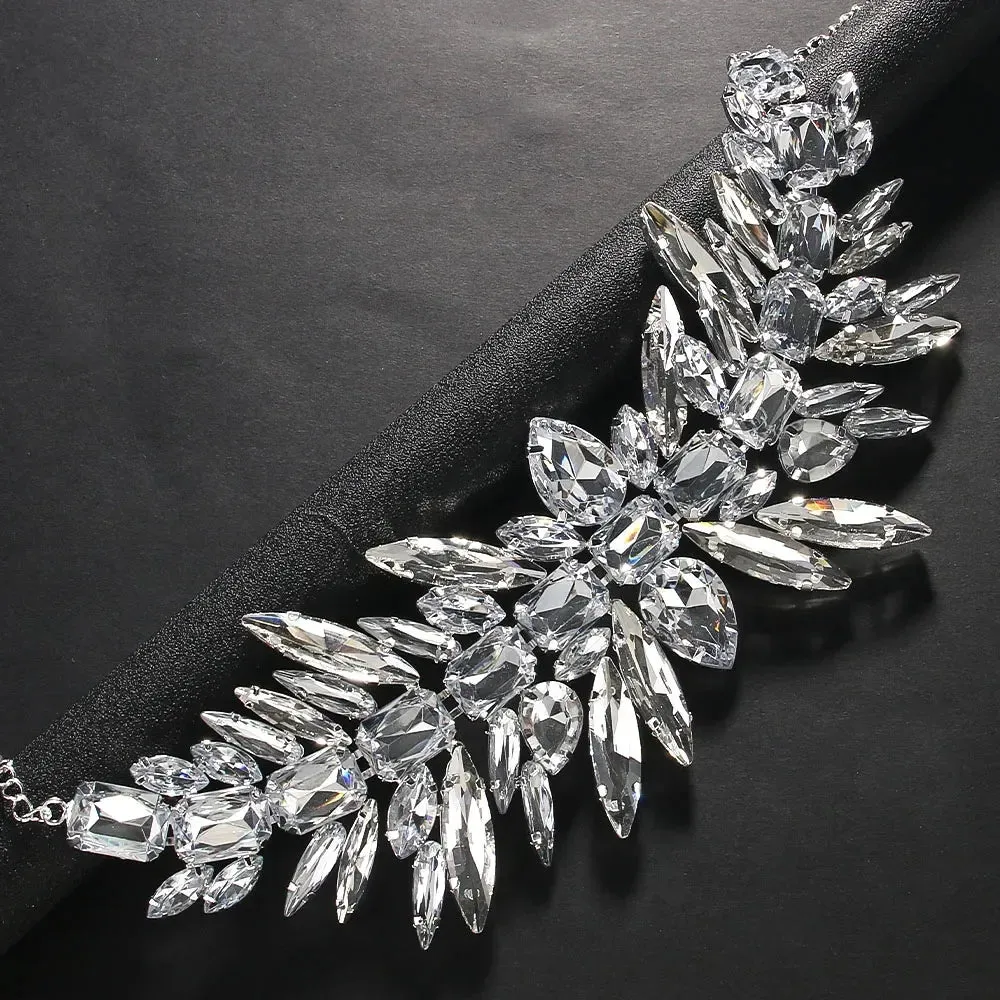 Crystal Geometric Choker Jewelry