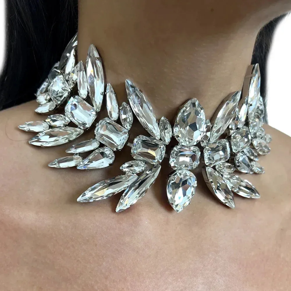 Crystal Geometric Choker Jewelry