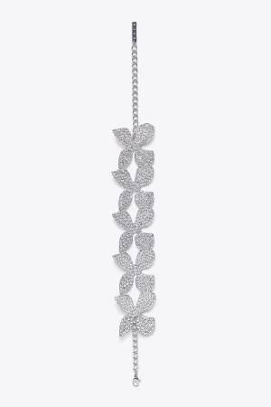 Crystal Glass | Butterfly Crystal Choker | Silver