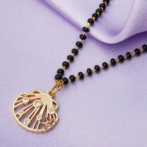 Crystal Seashell Pendant Mangalsutra