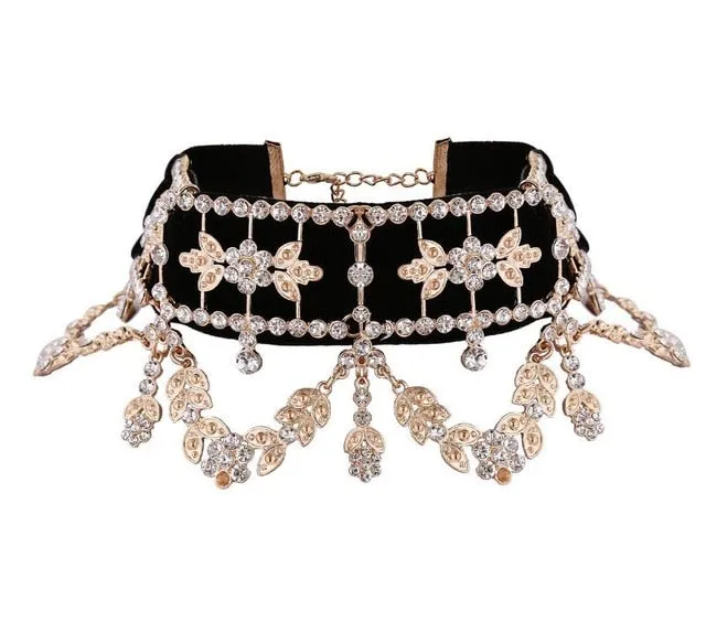 Crystal Velvet Choker