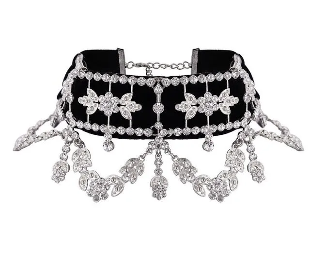 Crystal Velvet Choker