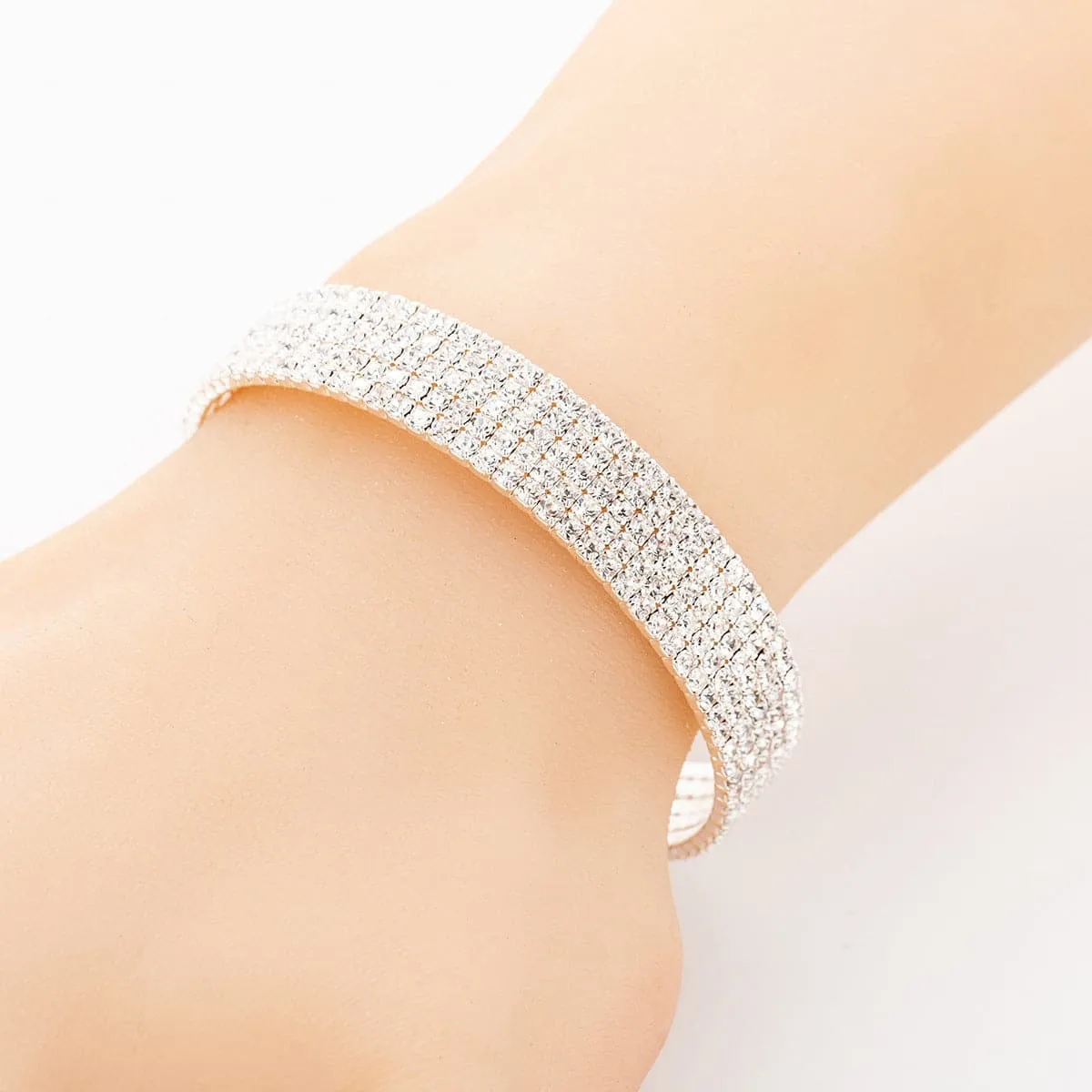 Cubic Zirconia & 18K Gold-Plated Pavé Cuff