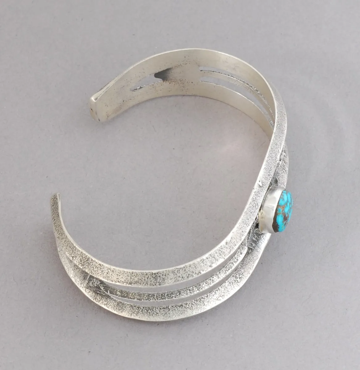 Cuff Bracelet by Sheila Becenti with Kingman Spiderweb Turquoise