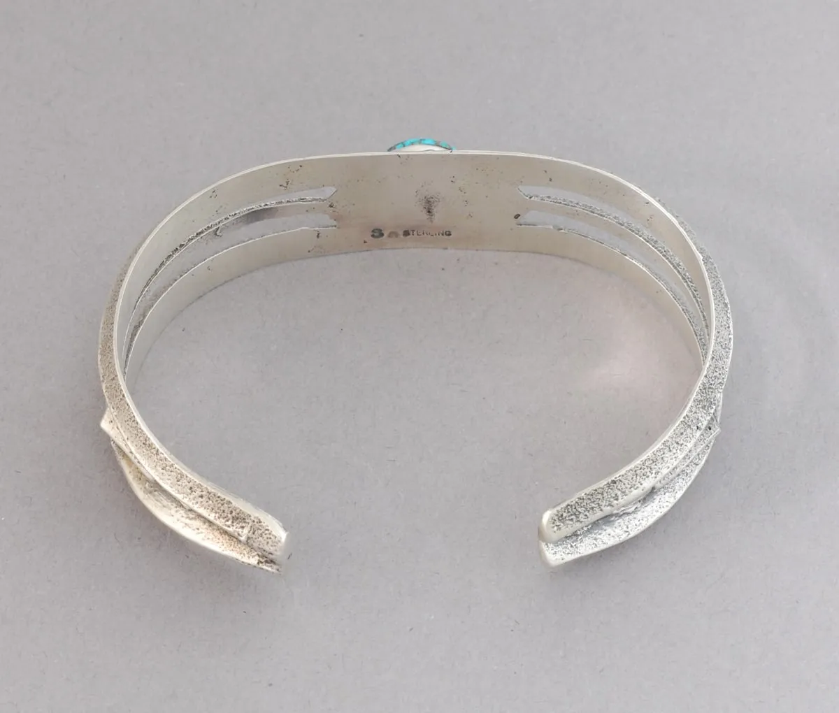 Cuff Bracelet by Sheila Becenti with Kingman Spiderweb Turquoise