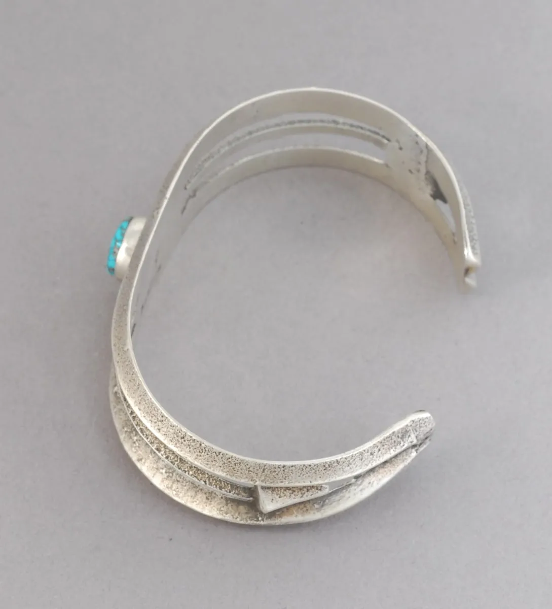 Cuff Bracelet by Sheila Becenti with Kingman Spiderweb Turquoise