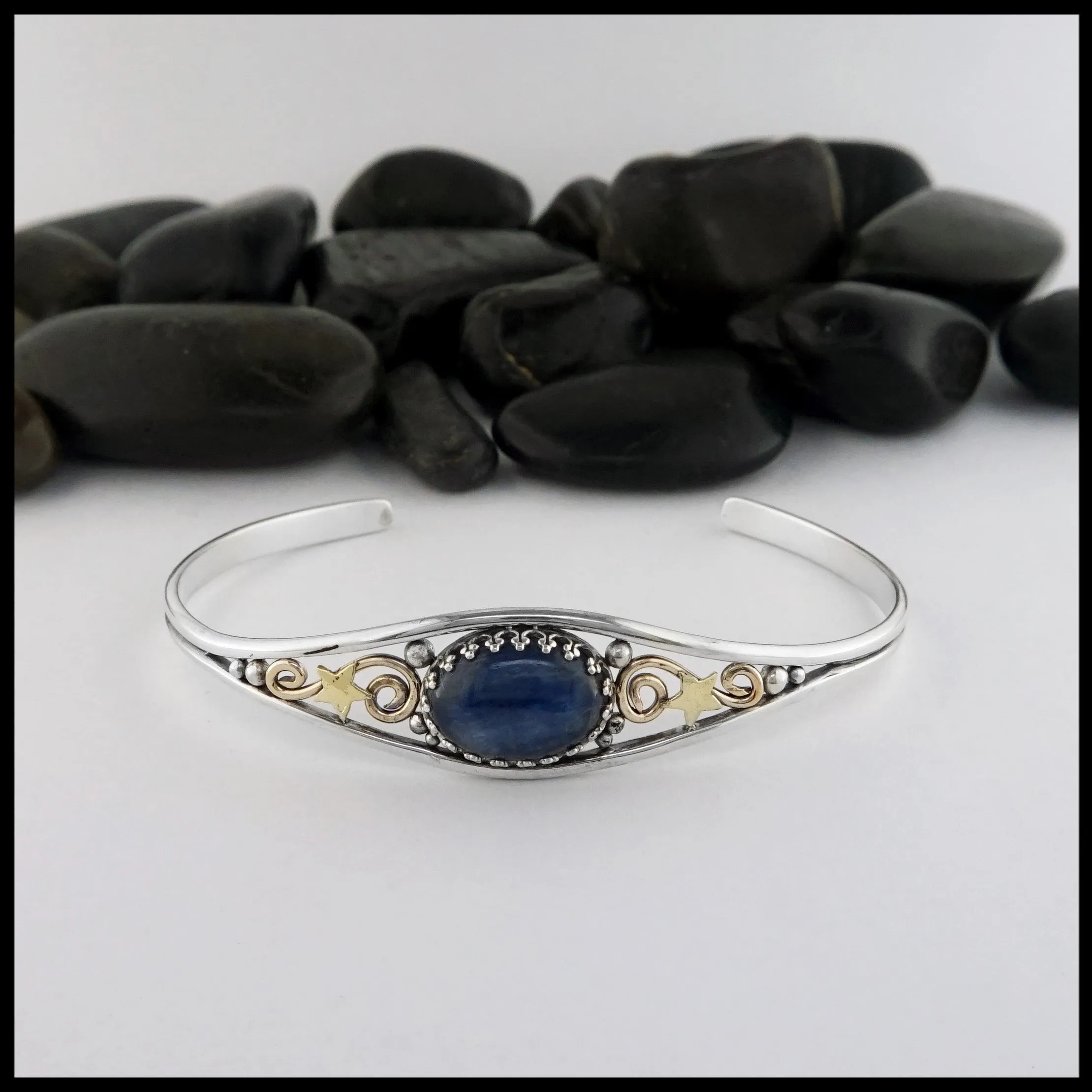 Cuff Bracelet with Kyanite