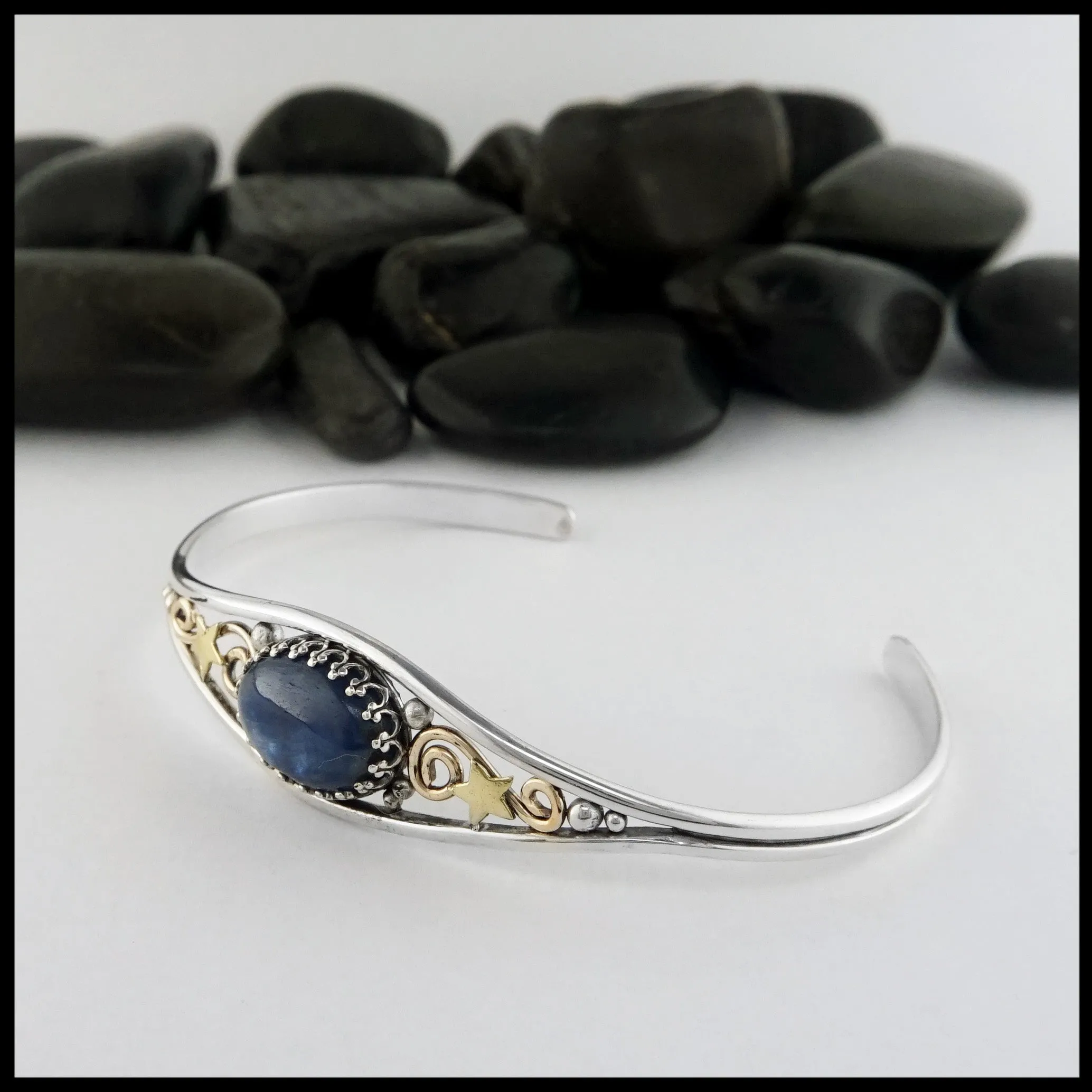 Cuff Bracelet with Kyanite