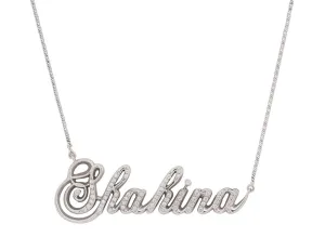 Custom Diamond Nameplate Necklace