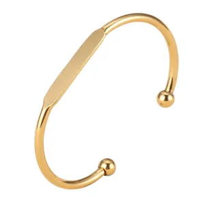 Customisable Stainless Steel Cuff Bracelets for Women