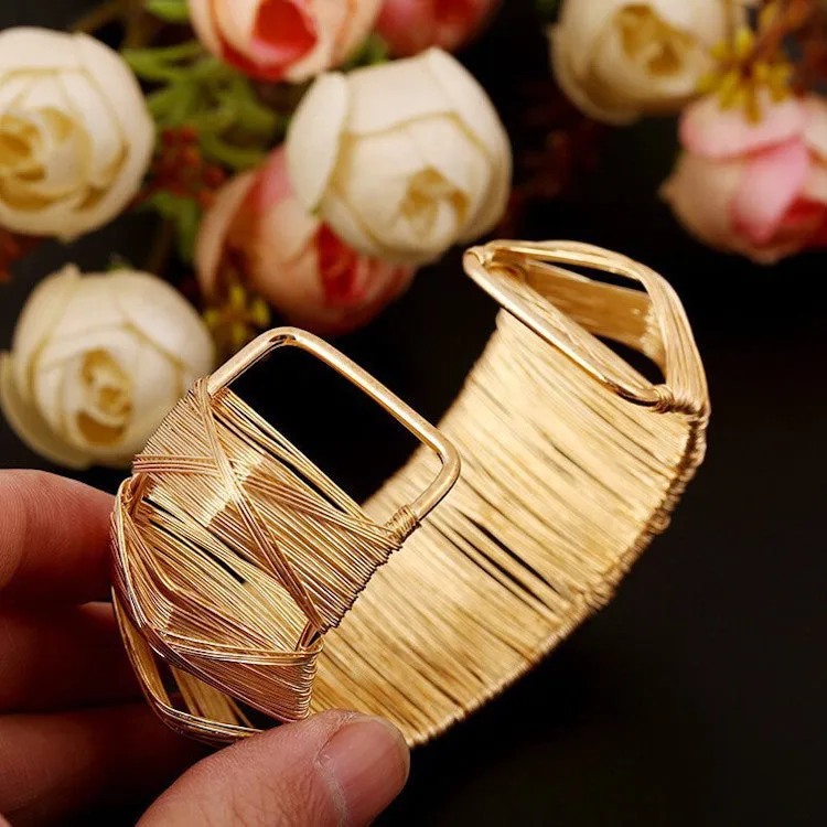 Cut Triangles Braided Cuff