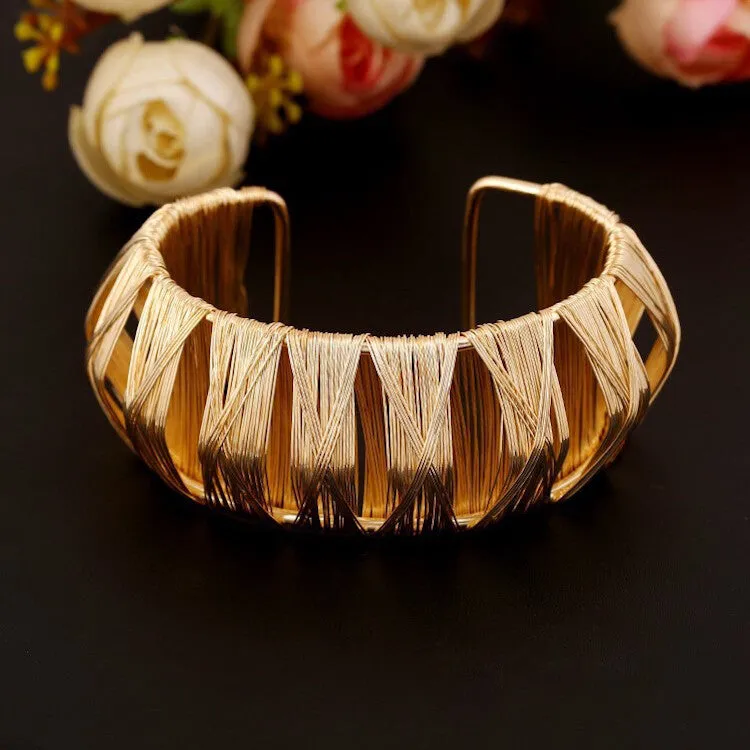 Cut Triangles Braided Cuff