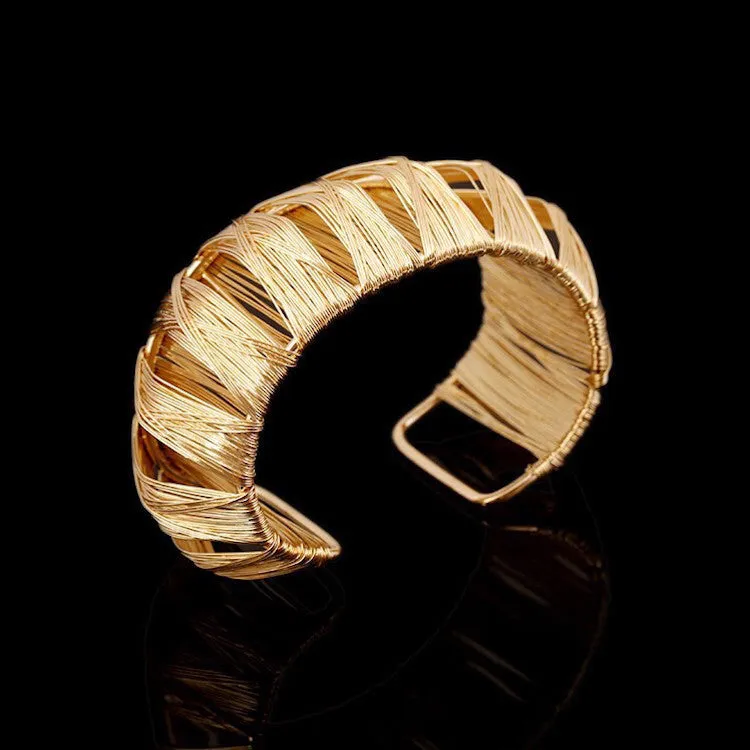 Cut Triangles Braided Cuff