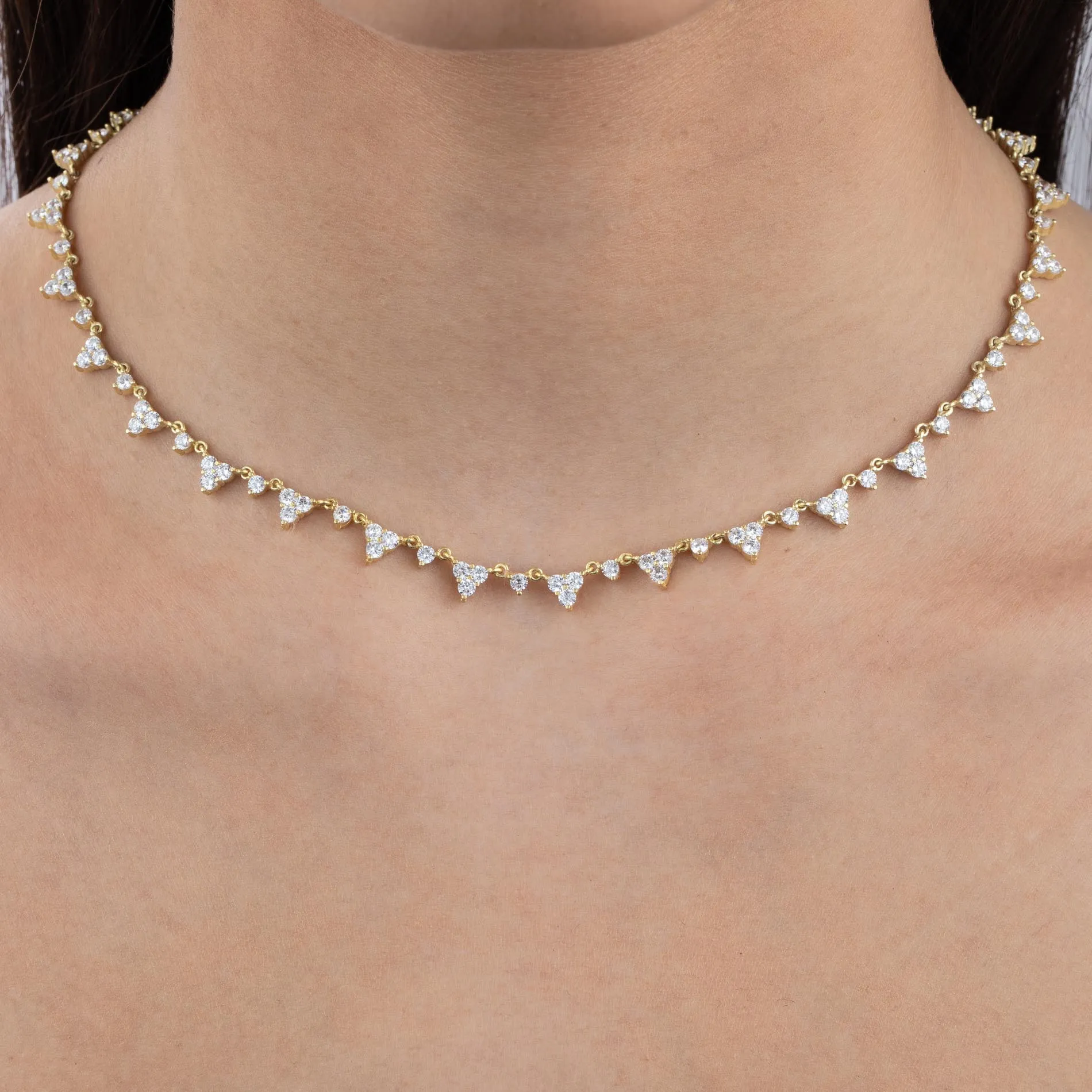 CZ Cluster Necklace