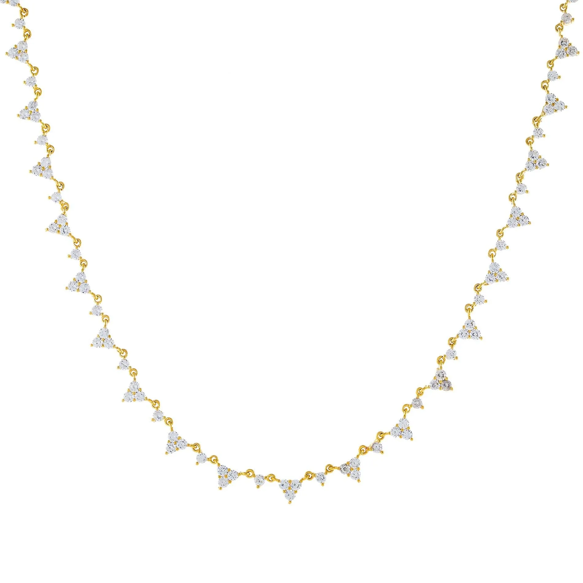 CZ Cluster Necklace