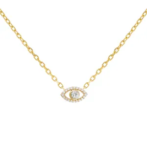 CZ Colored Evil Eye Necklace