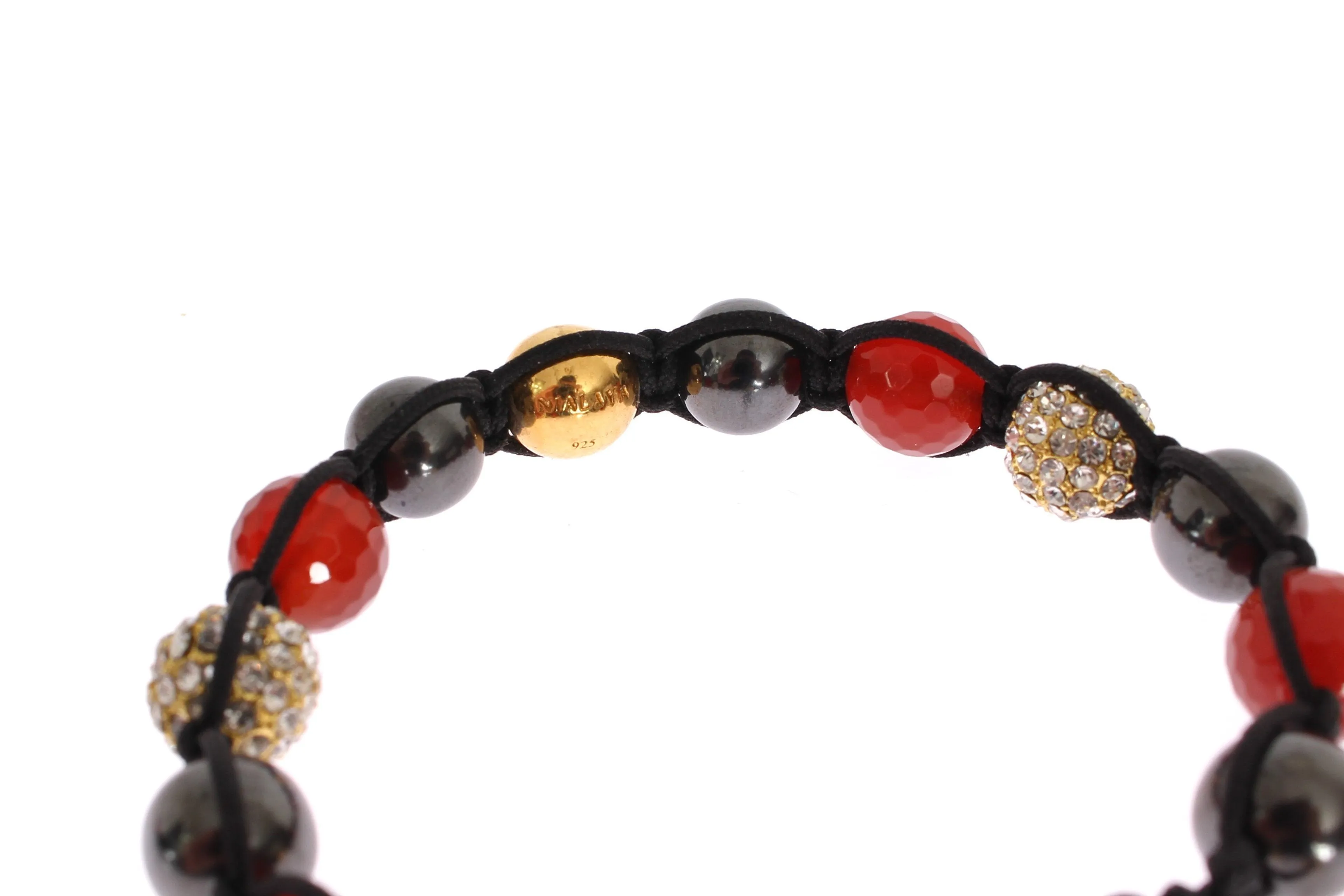 CZ Hematite Carnelian Gold 925 Bracelet