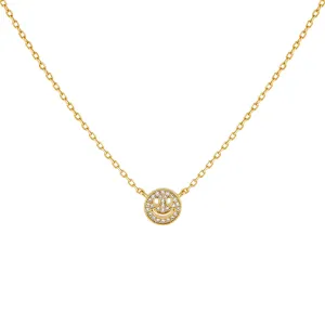 CZ Smiley Face Necklace