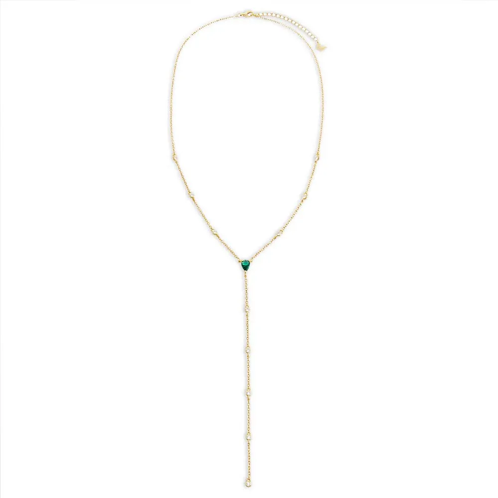 CZ Station Lariat Necklace