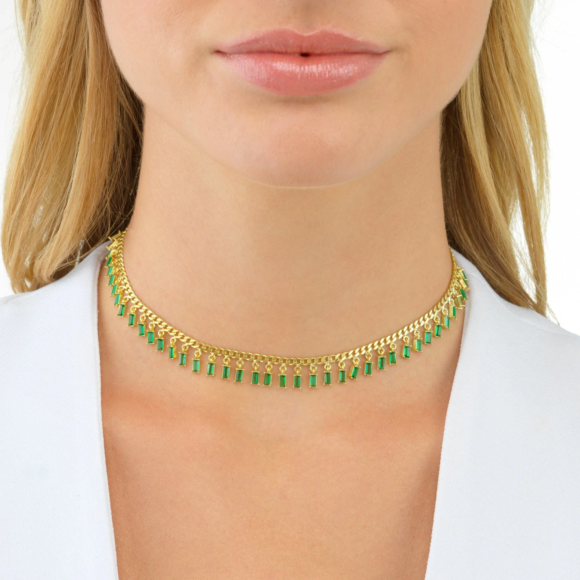 Dangling Baguette Choker