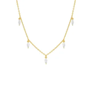 Dangling Marquise CZ Necklace
