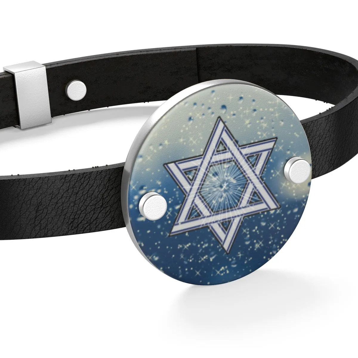 David Star Leather Bracelet
