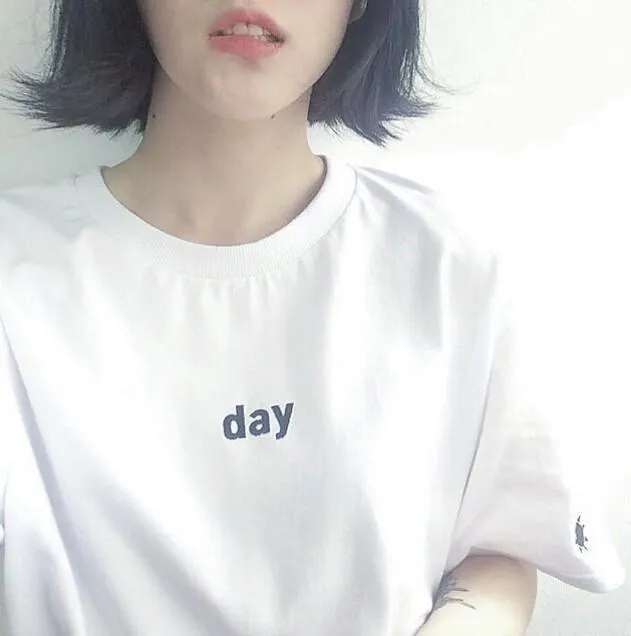 DAY/NIGHT Embroidery T-Shirt