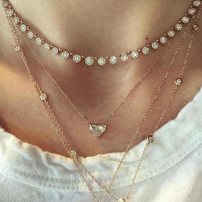 Dazzle Diamond Circle Choker