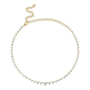 Dazzle Diamond Triangle Choker