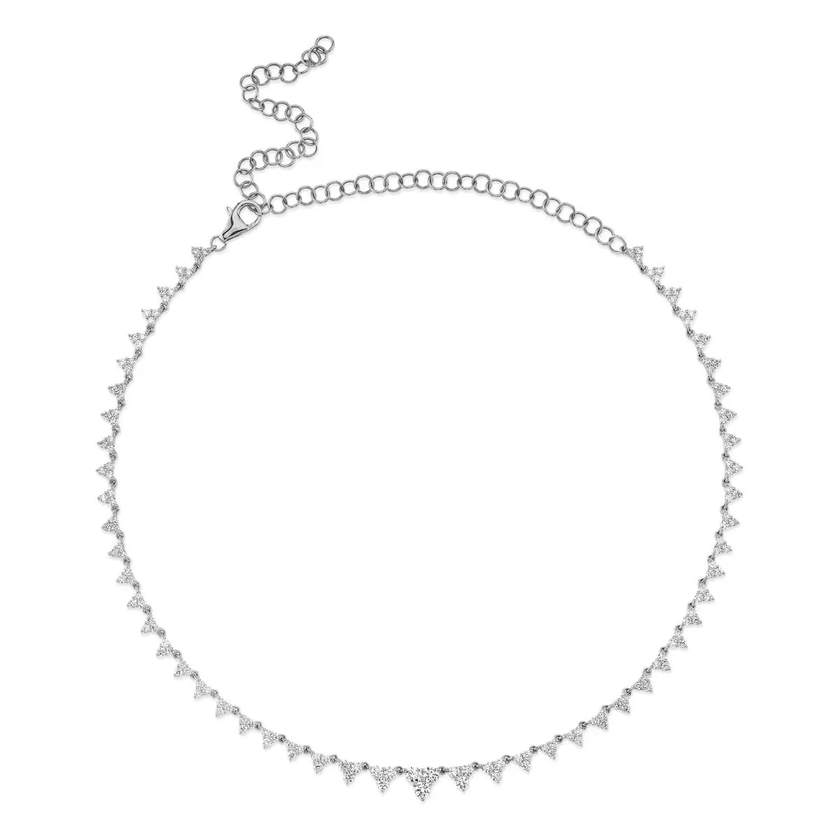 Dazzle Diamond Triangle Choker