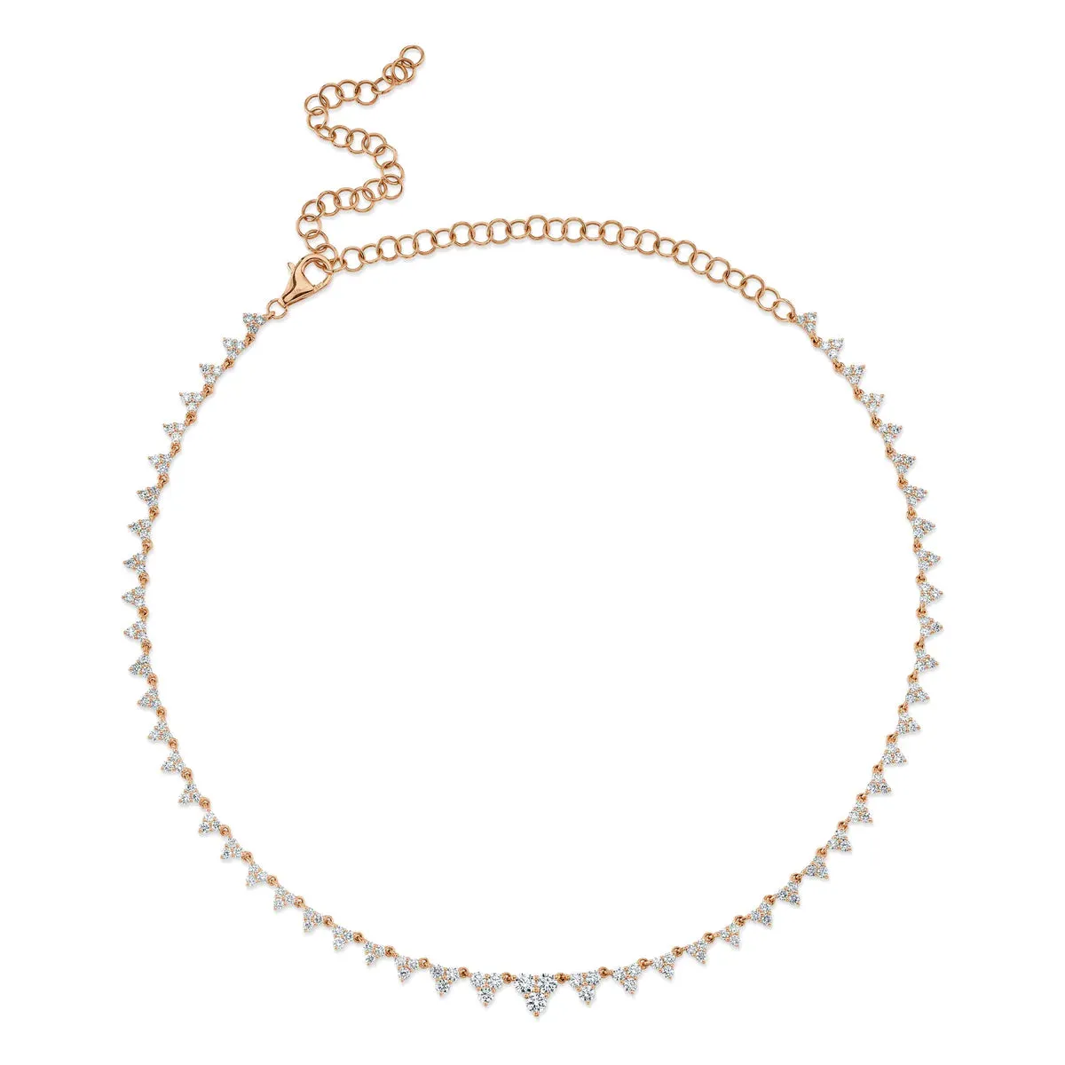 Dazzle Diamond Triangle Choker