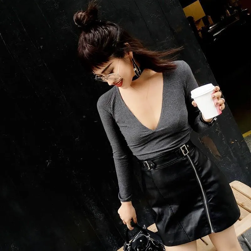 Deep V-Neck Shirt