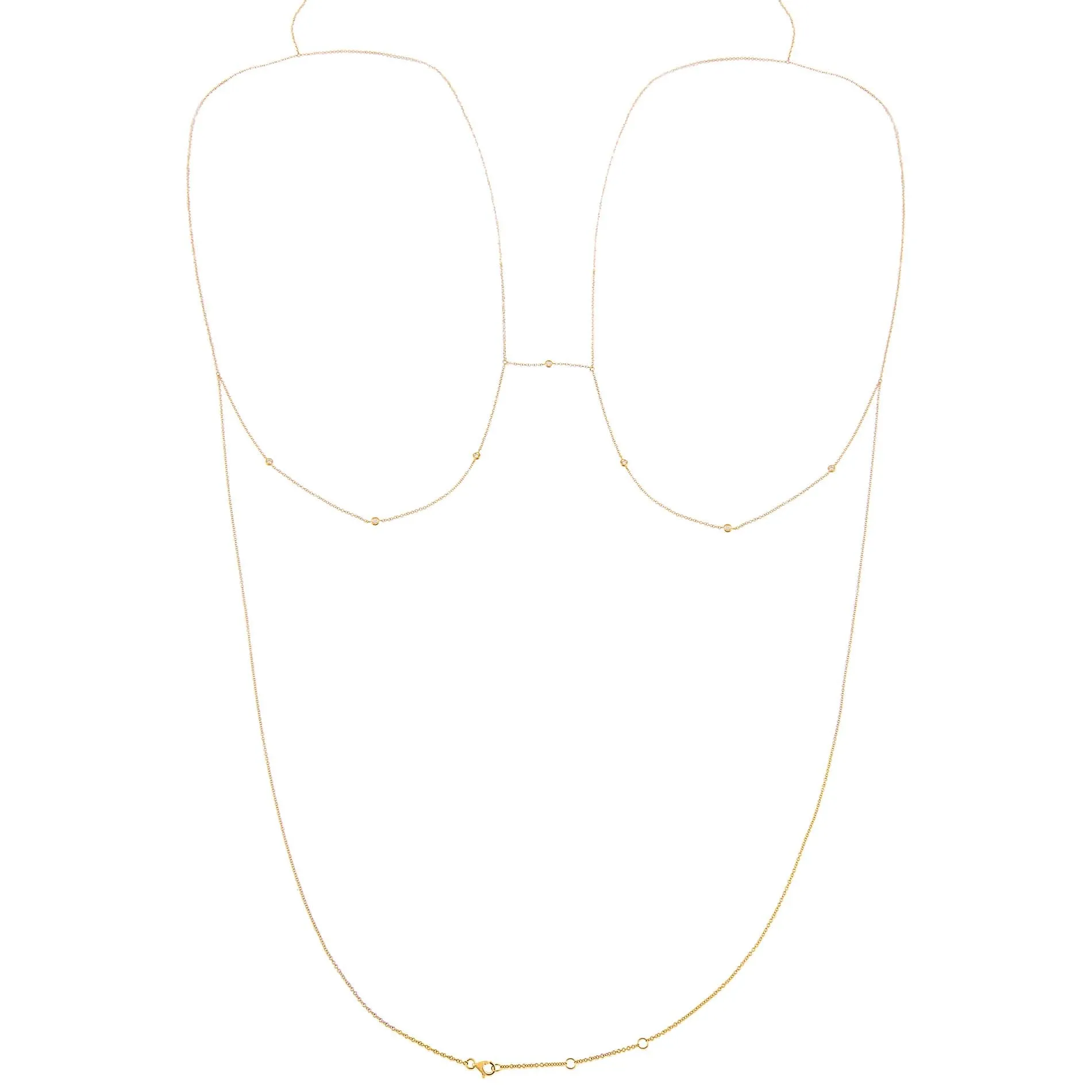 Diamond Bezel Body Chain 14K