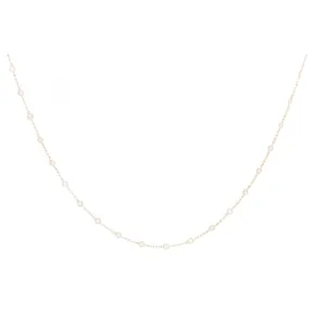 Diamond Bezel Set Station Necklace