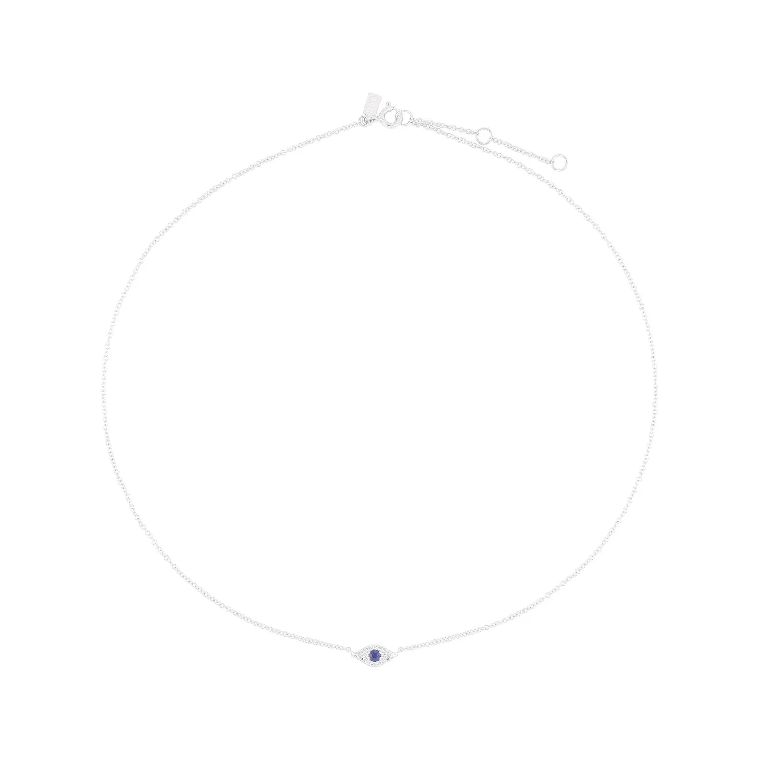 Diamond Evil Eye Choker Necklace