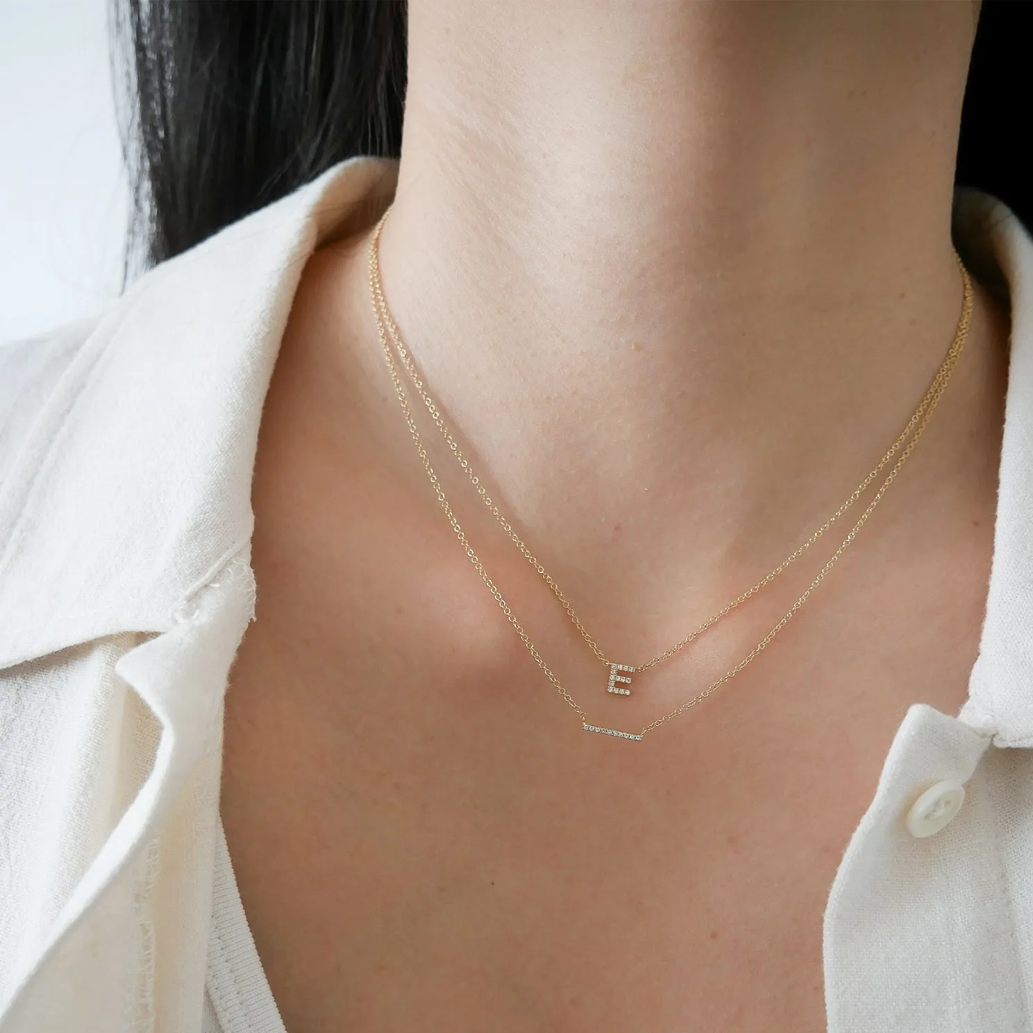 Diamond Initial Necklace