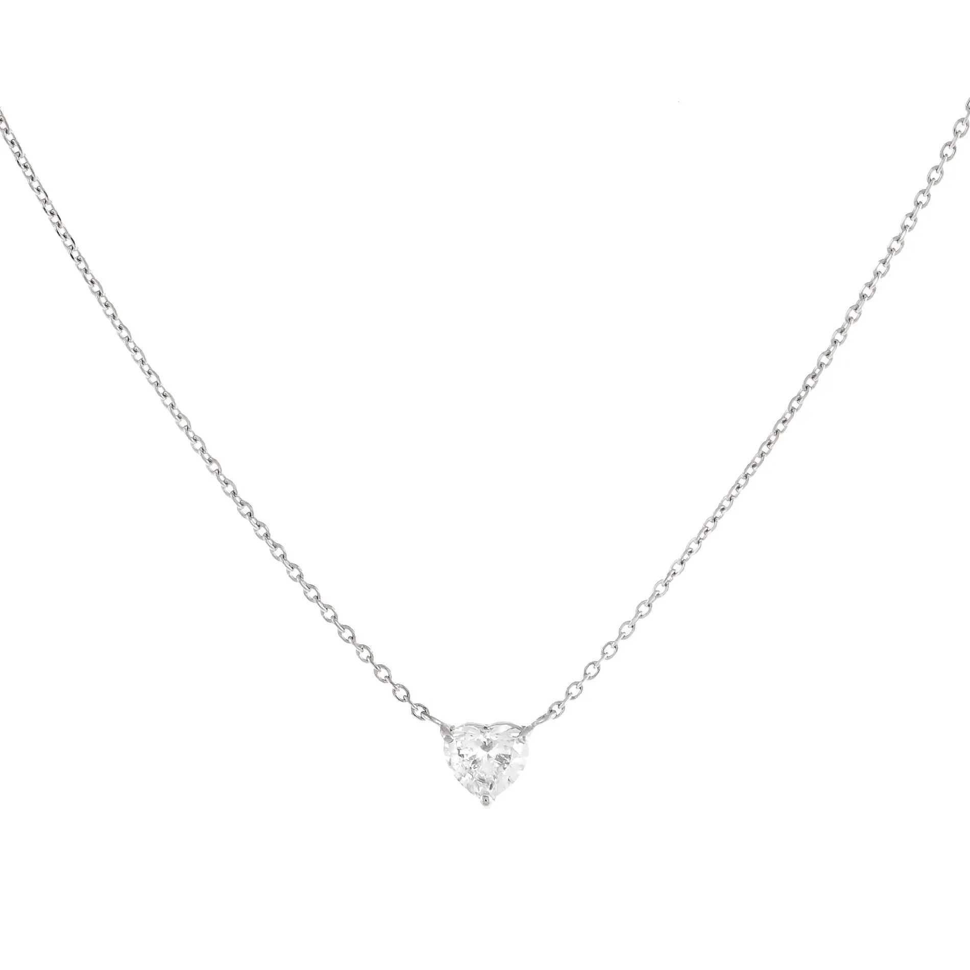 Diamond Mini Heart Necklace 14K